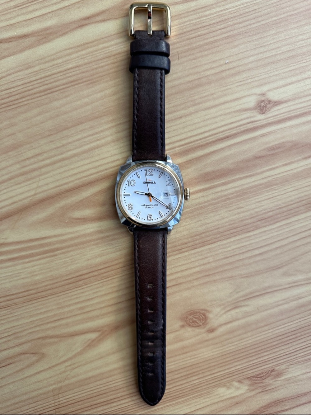 Shinola The Brakeman Watch with Brown Leather Strap